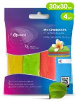 ГРАСС Набор салфеток из микрофибры 30*30, 4 шт.  IT-0582