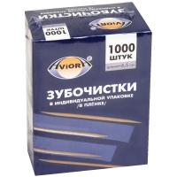 ЗУБОЧИСТКА ДЕРЕВ. В ИНДИВИД. УПАК. 1000шт/уп. в бумаге Aviora /30