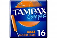 ТАМПОНЫ "TAMPAX" Compak Super Plus 16шт