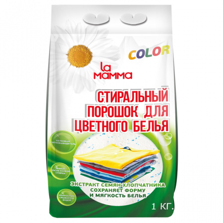 Стиральный порошок для цветного "La Mamma", 1000гр