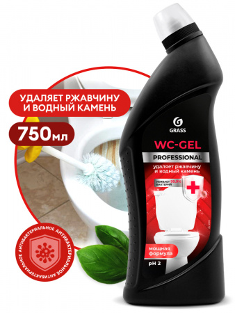 ГРАСС Моющее ср-во д/сантехники WC-gel  Proff/ 750мл  125535/12
