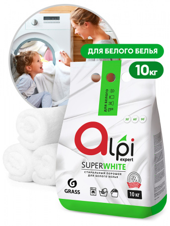 ГРАСС Порошок стиральный Alpi Expert для белого 10кг  125398