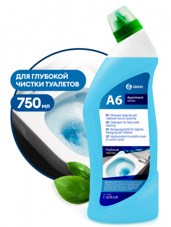 ГРАСС А6 Моющее ср-во для сант. и унитазов конц. Apartment Series 750мл.  /12  125265